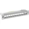 InLine 10 inch κενό περίβλημα patch panel 12 θέσεων, για μονάδες Keystone, 1HE γκρι