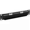 InLine 10 inch πλάκα διέλευσης καλωδίων με βούρτσα, 1HE, RAL 9005 μαύρο