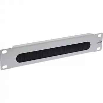 InLine 10 inch πλάκα διέλευσης καλωδίων με βούρτσα, 1U, RAL 7035 γκρι