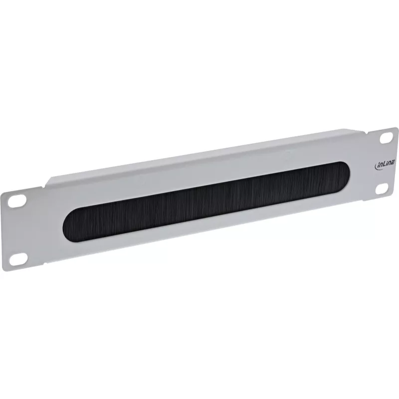 InLine 10 inch πλάκα διέλευσης καλωδίων με βούρτσα, 1U, RAL 7035 γκρι