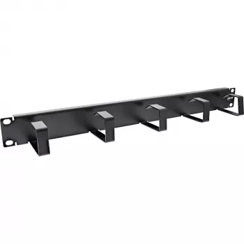 InLine 19 inch πάνελ διαχείρισης καλωδίων, 5 μικρές βάσεις, RAL9005, μαύρο