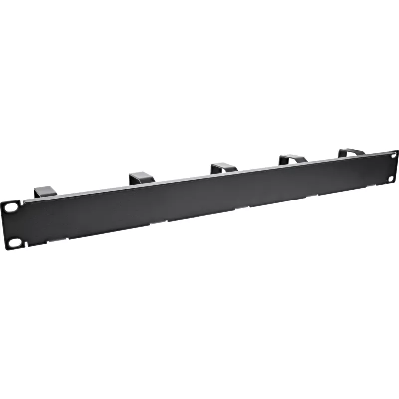 InLine 19 inch πάνελ διαχείρισης καλωδίων, 5 μικρές βάσεις, RAL9005, μαύρο