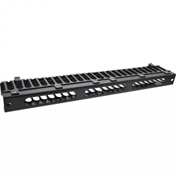 InLine 19 inch 1U πάνελ διαχείρισης καλωδίων, RAL 9005 μαύρο