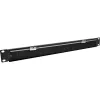 InLine 19 inch Cable entry plate with brush, 1U, RAL 9005 black