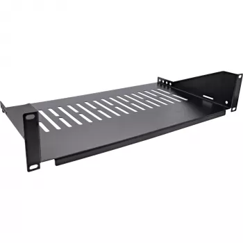 Ράφι rack InLine 19 ιντσών 250 mm 20 kg 2U RAL 9005 μαύρο