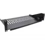 Ράφι rack InLine 19 ιντσών 250 mm 20 kg 2U RAL 9005 μαύρο