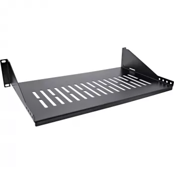 Ράφι rack InLine 19 ιντσών 250 mm 20 kg 2U RAL 9005 μαύρο