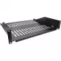 Ράφι rack InLine 19 ιντσών 400mm 20kg 2U RAL 9005 μαύρο