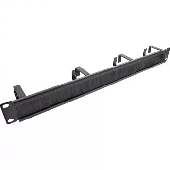 Πάνελ διαχείρισης καλωδίων InLine 19111L 1U μαύρο 19 ιντσών με ένθετο βούρτσας