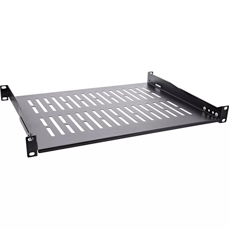 InLine ράφι 19 ιντσών, 350 mm, 50 kg, 1U, RAL 9005 μαύρο
