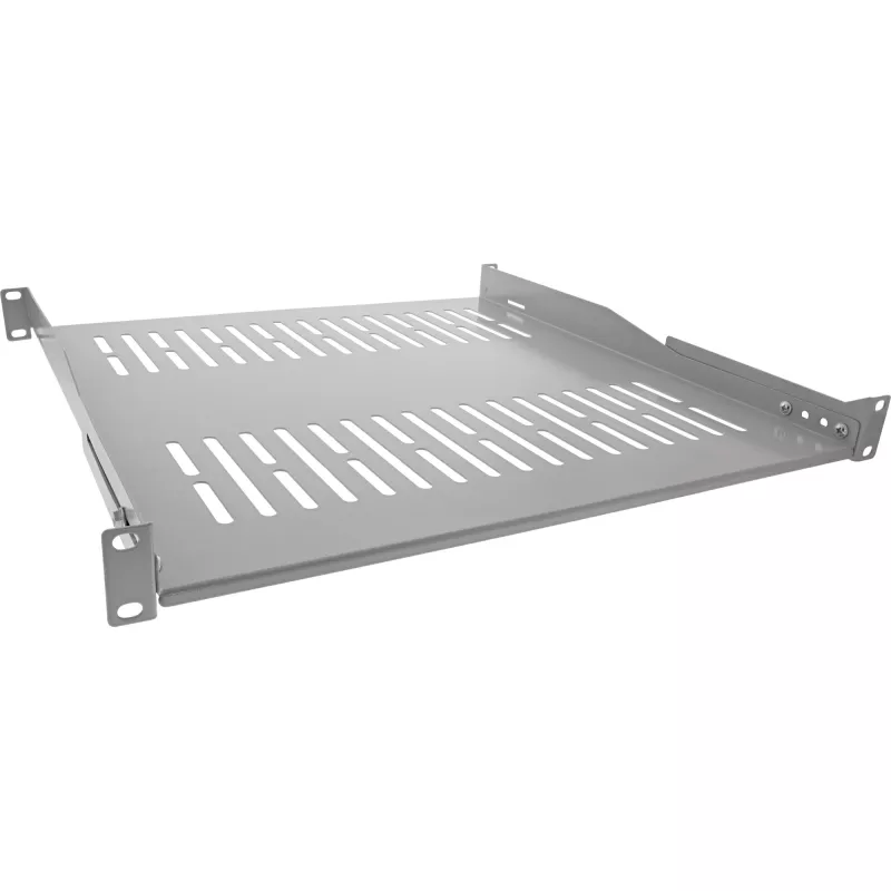 InLine ράφι 19 ιντσών, 450 mm, 50 kg, 1HE, RAL 7035 γκρι