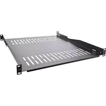 InLine ράφι 19 ιντσών, 550 mm, 50 kg, 1U, RAL 9005 μαύρο