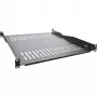 InLine ράφι 19 ιντσών, 550 mm, 50 kg, 1U, RAL 9005 μαύρο