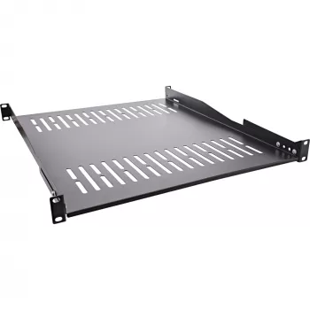 InLine ράφι 19 ιντσών, 550 mm, 50 kg, 1U, RAL 9005 μαύρο