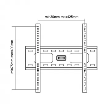 InLine βάση τοίχου για TFT / LED / Plasma 81 - 140cm 32 - 55 ίντσες μέγ. 75kg