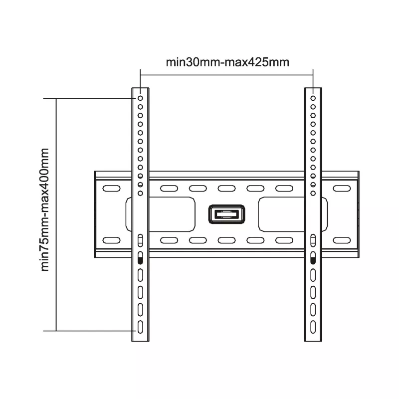 InLine βάση τοίχου για TFT / LED / Plasma 81 - 140cm 32 - 55 ίντσες μέγ. 75kg