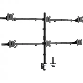 InLine βάση γραφείου για 6x TV / LED / TFT οθόνη έως 81cm 32 ίντσες μέγ. 7kg μαύρο