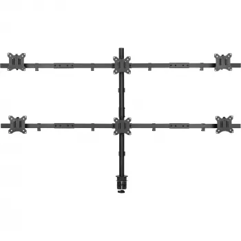 InLine βάση γραφείου για 6x TV / LED / TFT οθόνη έως 81cm 32 ίντσες μέγ. 7kg μαύρο