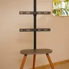 Βάση δαπέδου TV InLine 23133W για οθόνες 43–65 ίντσες με ράφι, ελεύθερος στηριγμός