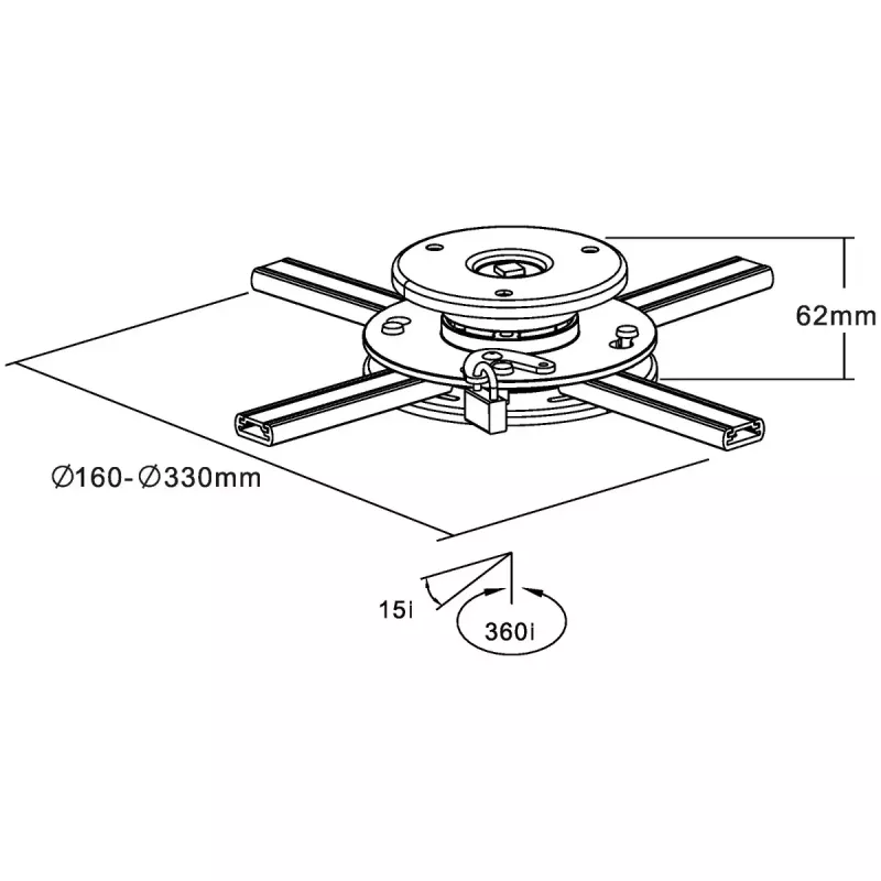 InLine βάση τοίχου προβολέα / beamer μέγ. 20kg
