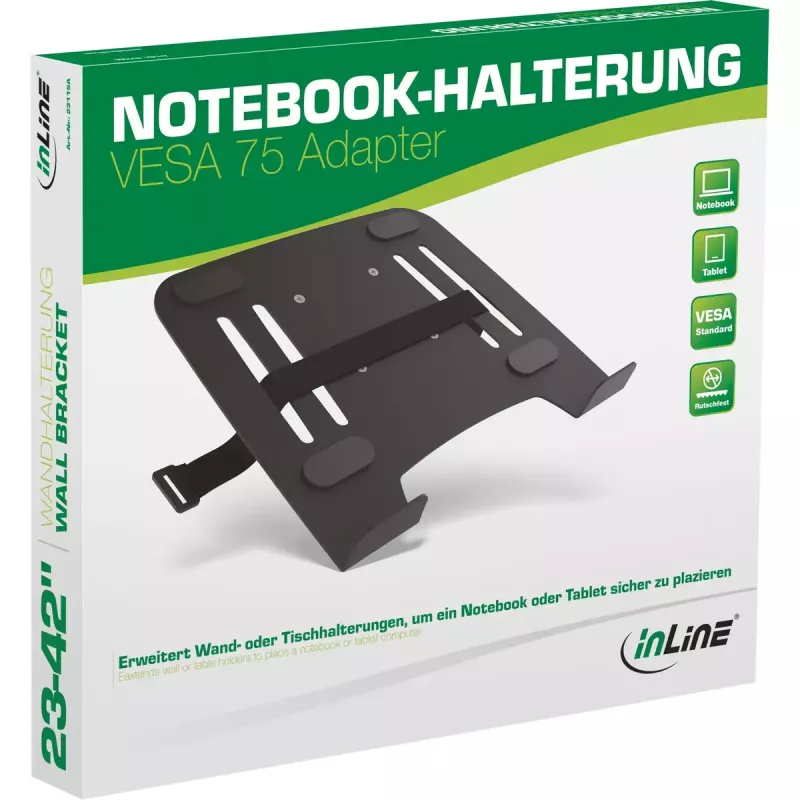 InLine βάση / στήριγμα notebook με προσαρμογέα VESA-75