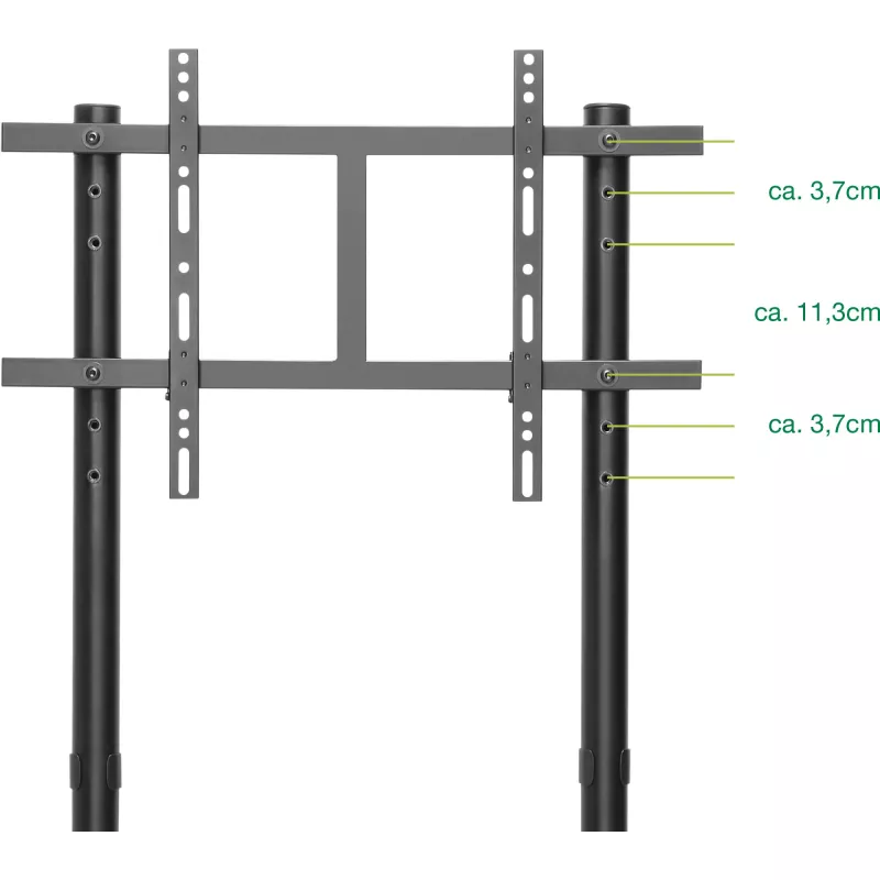 InLine καρότσι multimedia 23177A για LED-TV 37 ίντσες–80 ίντσες, έως 80 kg