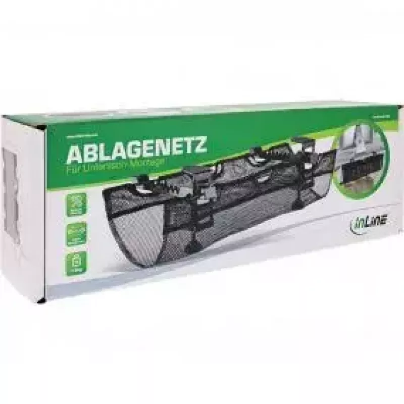 Καλωδιόδρομος InLine 23199B μαύρο δίχτυ αποθήκευσης κάτω από τραπέζι 610x240x390mm