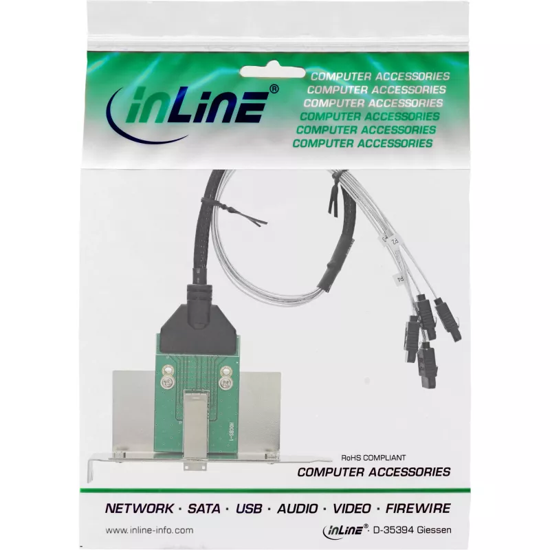 Κάρτα διασύνδεσης SATA InLine SFF-8644 4x SATA