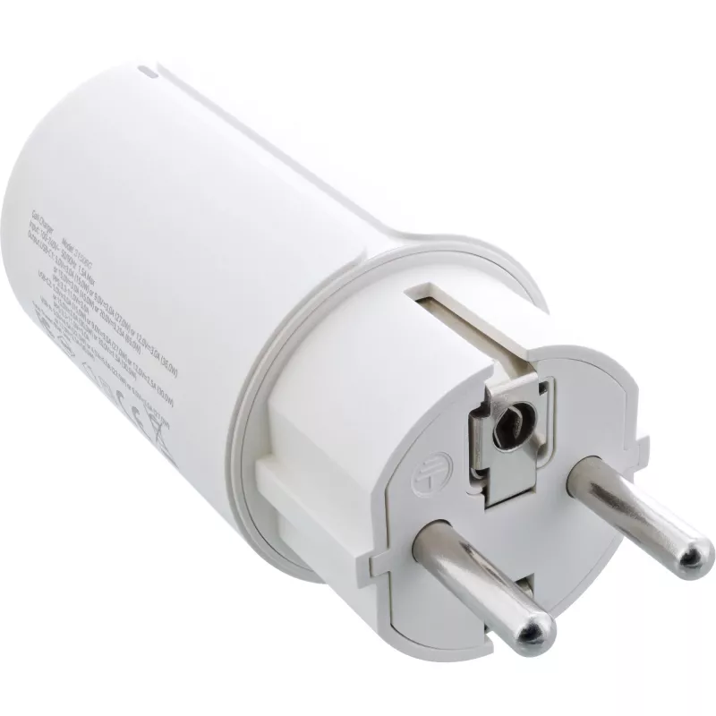 InLine τροφοδοτικό USB PD, φορτιστής GaN, 3 θυρών, Dual-USB-C + USB-A, 65W, λευκό