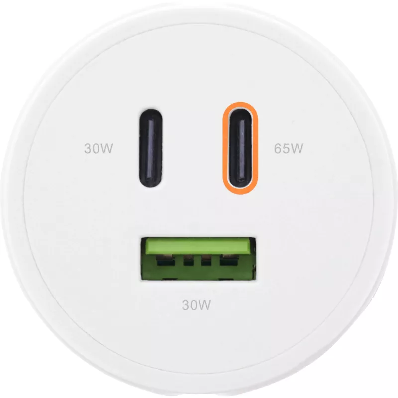 InLine τροφοδοτικό USB PD, φορτιστής GaN, 3 θυρών, Dual-USB-C + USB-A, 65W, λευκό