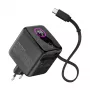 InLine τροφοδοτικό USB, 70 W, GaN, USB-C PD + USB-A QC, καλώδιο 60 cm, μαύρο