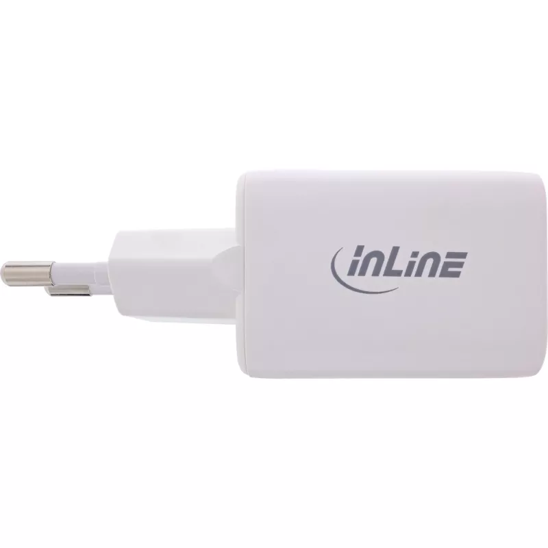 InLine τροφοδοτικό USB, φορτιστής USB-A + USB-C, 33W, PD + QC, λευκό