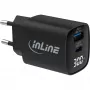 InLine τροφοδοτικό USB PD, φορτιστής GaN, 2 θυρών, USB-C + USB-A, 30W, με οθόνη
