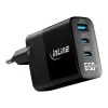 InLine USB PD τροφοδοτικό, φορτιστής GaN, 3 θέσεων, USB-C + USB-A, 65 W, με οθόνη