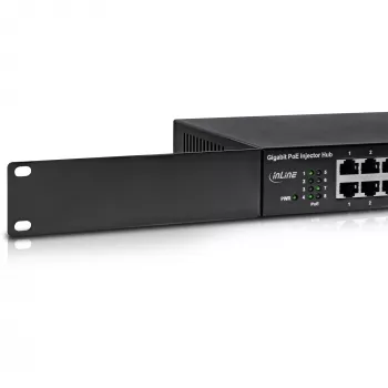 InLine PoE+ Gigabit Network Injector Hub 8 Port (8x PoE+), 1 Gbit/s, 19 ίντσες 1U
