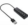 InLine USB 2.0 4-Port Hub, Type-A αρσενικό βύσμα σε 4x Type-A υποδοχή, μαύρο, 30 cm, λεπτό