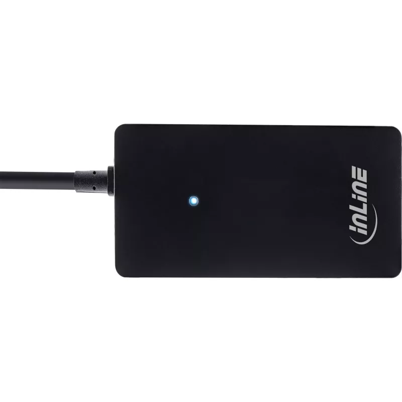 InLine USB 2.0 4-Port Hub, Type-A αρσενικό βύσμα σε 4x Type-A υποδοχή, μαύρο, 30 cm