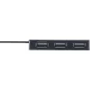 InLine USB 2.0 4-Port Hub, Type-A αρσενικό βύσμα σε 4x Type-A υποδοχή, μαύρο, 30 cm
