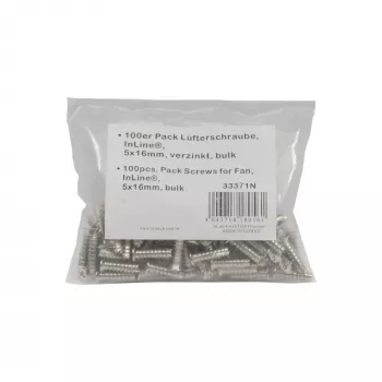 InLine Βίδες ανεμιστήρα 5x16mm ασημί συσκευασία 100 τεμ.