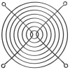 InLine Πλέγμα ανεμιστήρα μεταλλικό, μαύρο, 140x140mm
