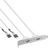 InLine Πλάκα PCI 2x USB 2.0 Type-A υποδοχή θηλυκή σε 2x 5-Pin εσωτερικό header 0,3m