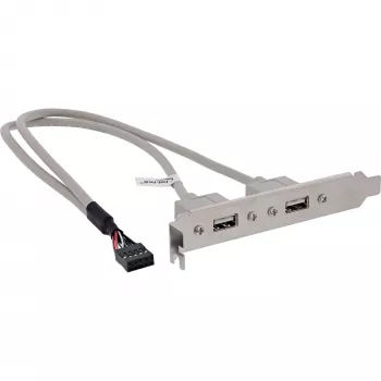InLine Πλάκα PCI USB 2.0 2x USB Type-A υποδοχή θηλυκή σε 1x 10-Pin σύνδεση 0,35 m