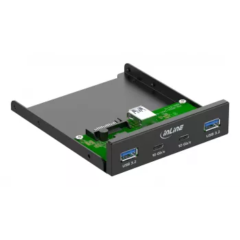 InLine 33456C Πλάκα κάλυψης θέσης δίσκου 8,89 cm (3.5 ίντσες) πλάκα θυρών I/O μαύρη