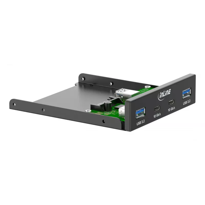 InLine 33456C Πλάκα κάλυψης θέσης δίσκου 8,89 cm (3.5 ίντσες) πλάκα θυρών I/O μαύρη