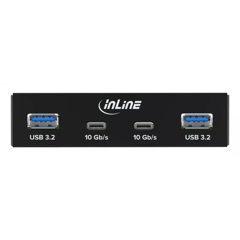 InLine 33456C Πλάκα κάλυψης θέσης δίσκου 8,89 cm (3.5 ίντσες) πλάκα θυρών I/O μαύρη