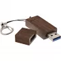 InLine Μονάδα flash USB 3.0, καρυδιά, με μπρελόκ, 8 GB