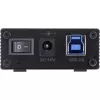 InLine Hub USB 3.2 Gen.1 7 θυρών με θήκη αλουμινίου και τροφοδοτικό 2,5A, μαύρο