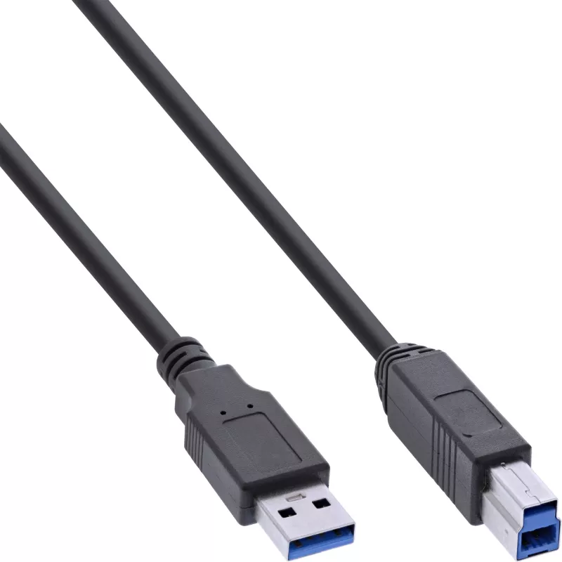 InLine Hub USB 3.2 Gen.1 7 θυρών με θήκη αλουμινίου και τροφοδοτικό 2,5A, μαύρο