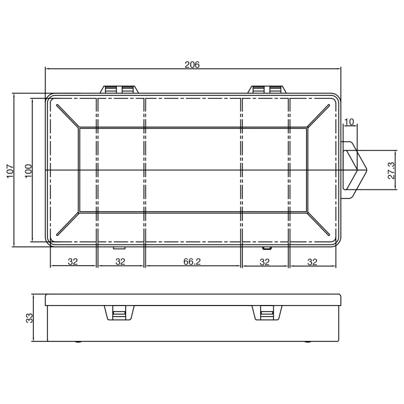 InLine κουτί μικροαντικειμένων, 5 θήκες, 206x107x33mm, διαφανές