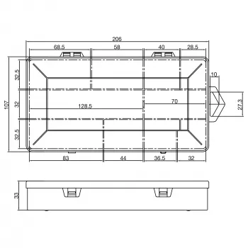 InLine κουτί μικροαντικειμένων 10 θήκες 206x107x33mm, διαφανές